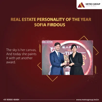 Real Estate Personality of the Year — Sofia Firdous recognition image
